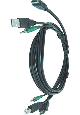 HDMI/USB/Audio KVM Cable, TAA-Compliant, 10 Feet