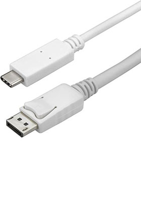 USB-C to DisplayPort Cable, 1m, White USB-C to DisplayPort Cable, 1m, White