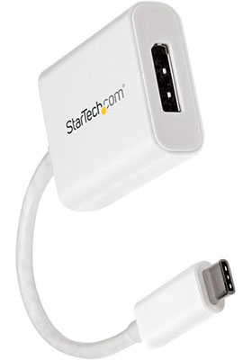 USB-C to DisplayPort Adapter, White USB-C to DisplayPort Adapter, White