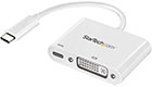 USB-C to DVI Adapter w/ 60W Power Delivery, White