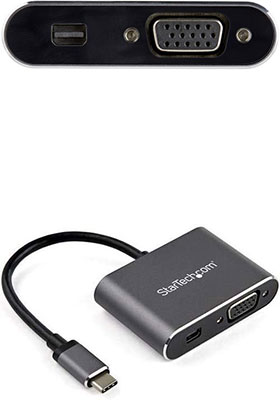 USB-C to Mini-DisplayPort and VGA Adapter