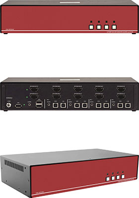 Secure Dual-Video HDMI/DisplayPort KVM Switches