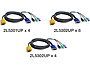 Image 2 of 5 - 4x 2L5301UP 4 ft., 8x 2L5302UP 6 ft. and 4x 2L5303UP 10 ft. USB/PS2 Combo KVM cables ship included.
