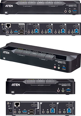 8K DisplayPort KVMP Switches