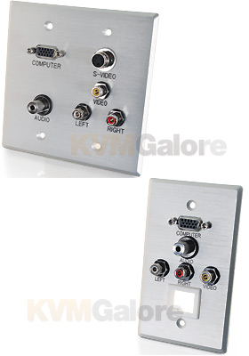 Audio/Video Brushed-Aluminum Wall Plates