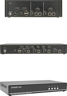 Secure DisplayPort KVM switches w/ MST