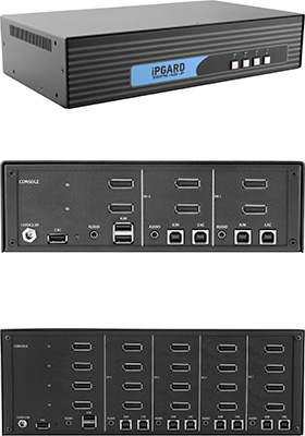 Secure Multi-Video DisplayPort KVM Switches