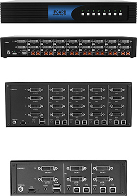 Secure (PPs 3.0) Multi-Video DVI-I KVM Switches