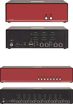 Secure Multi-Video DisplayPort KVM Switches