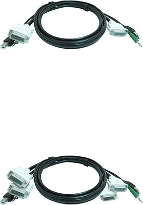 DVI+Audio KVM Cables