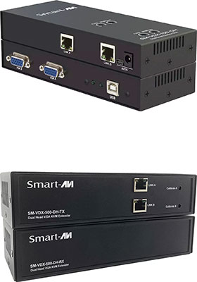 Dual-Video VGA KVM Extenders