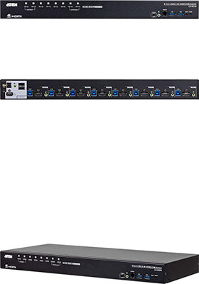 8-Port USB 3.0 4K HDMI KVM Switch - CS18208, ATEN Rack KVM