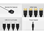 Image 6 of 6 - Everything you need is included – 4x HDMI cables, 2x USB Type-A to Type-B cables, 1x power adapter, and 1x remote port selector (wired switch-button) – for instant setup.
