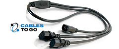 1-to-2 IEC320C Power Cord Splitters