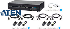 Secure Dual-Screen Universal KVM Switches