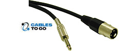 Pro-Audio XLR Male to 1/4in Male Cables