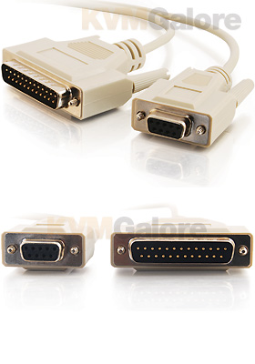 DB25 Male to DB9 Female Null Modem Cables DB25 Male to DB9 Female Null Modem Cables