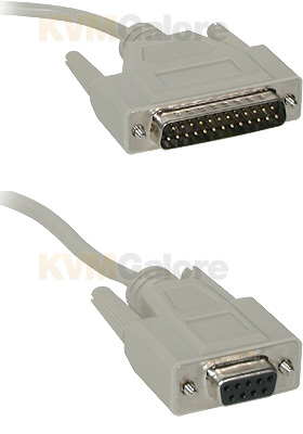 DB9 Female to DB25 Male Modem Cables DB9 Female to DB25 Male Modem Cables