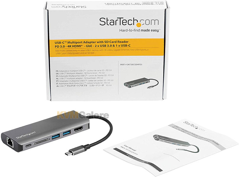 StarTech.com Adaptateur multiport USB-C - Lecteur de carte mémoire