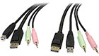 4-in-1 USB/DisplayPort/Audio KVM Cable, 6 Feet