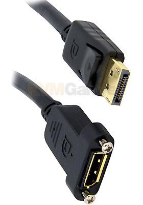 DisplayPort 20-Pin Extension Panel Mount Cable (F/M), 3-Feet DisplayPort 20-Pin Extension Panel Mount Cable (F/M), 3-Feet