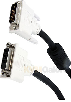 DVI-D Dual-Link M/F Extension Cable, 15-Feet