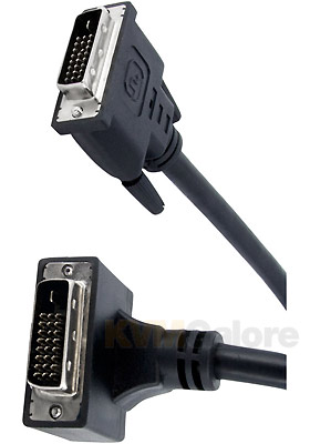 90° Down-Angled DVI-D Dual-Link M/M Cable, 6-Feet