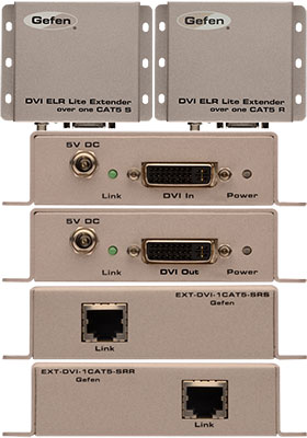 DVI ELR Lite Extender over One CAT-5 DVI ELR Lite Extender over One CAT-5