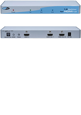 1:2 Splitter for HDMI 1.3 with Digital Audio 1:2 Splitter for HDMI 1.3 with Digital Audio