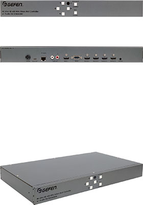4K Ultra-HD 600 MHz 1x4 Video Wall Controller w/ Audio De-Embedder