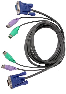 VGA-PS/2 KVM Cable, 6-Feet VGA-PS/2 KVM Cable, 6-Feet