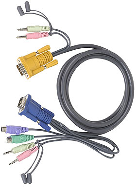 VGA-PS/2-Audio Single-Connector KVM Cable, 10-feet VGA-PS/2-Audio Single-Connector KVM Cable, 10-feet