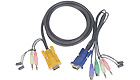 VGA-PS/2-Audio Single-Connector KVM Cable, 10-feet