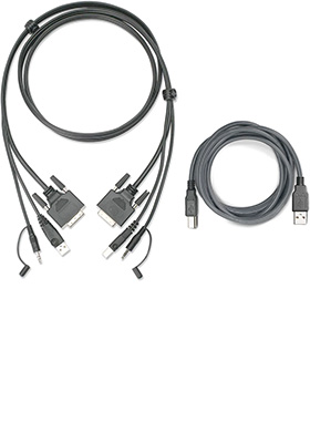 DVI-D (Dual-Link), Audio and Dual-USB KVM Cable Kit, 6-Feet (TAA) DVI-D (Dual-Link), Audio and Dual-USB KVM Cable Kit, 6-Feet (TAA)