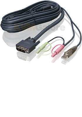 DVI-D (Single-Link), Audio and USB KVM Cable, 10-Feet DVI-D (Single-Link), Audio and USB KVM Cable, 10-Feet