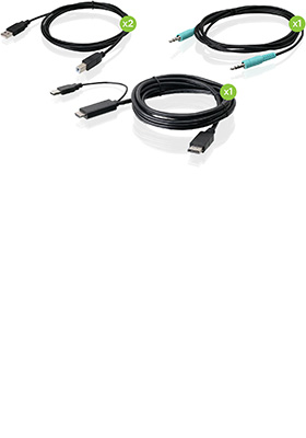 HDMI-to-DisplayPort, Audio and Dual-USB KVM Cable Kit, 6-Feet HDMI-to-DisplayPort, Audio and Dual-USB KVM Cable Kit, 6-Feet