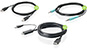 Dual HDMI-to-DisplayPort, Audio and Dual-USB KVM Cable Kit, 6-Feet