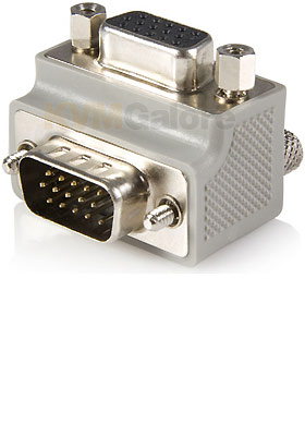 Right Angle VGA to VGA Adapter Type 1, M/F Right Angle VGA to VGA Adapter Type 1, M/F