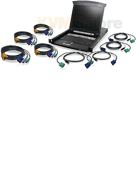 17" LCD Combo Console, 8-Ports w/ USB and PS/2 Cables