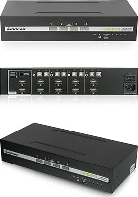 4-Port, Dual-View HDMI Secure KVM Switch w/CAC and Audio