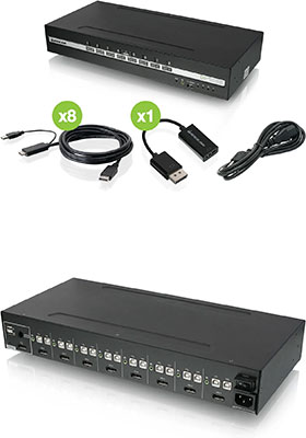 8-Port, Universal, Secure KVM Switch w/ CAC, 6-Foot Cables 8-Port, Universal, Secure KVM Switch w/ CAC, 6-Foot Cables
