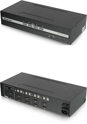 4-Port, Universal, Dual-View Secure KVM Switch w/ CAC, 10-Foot Cables 4-Port, Universal, Dual-View Secure KVM Switch w/ CAC, 10-Foot Cables
