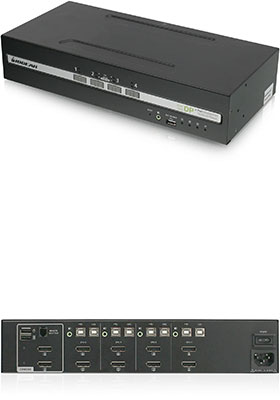 4-Port, Dual-DisplayPort, Secure KVM Switch w/CAC