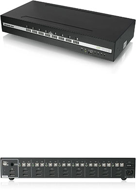 8-Port, Dual-DisplayPort, Secure KVM Switch w/CAC