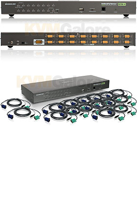 MiniView Ultra+ Combo, 16-Ports with 16 USB Cable-Kits