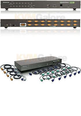 MiniView Ultra+ Combo, 16-Ports with 16 Cable-Kits MiniView Ultra+ Combo, 16-Ports with 16 Cable-Kits