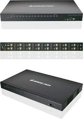 16-Port USB HDMI KVM Switch with Audio