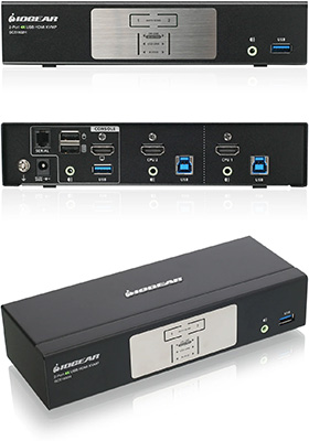 4K KVMP Switch with HDMI Connection, USB 3.0 Hub, and Audio, 2-Ports 4K KVMP Switch with HDMI Connection, USB 3.0 Hub, and Audio, 2-Ports
