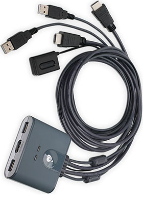 2-Port HDMI Cable KVM Switch
