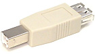 USB-A to USB-B Adapter, M/F USB-A to USB-B Adapter, M/F
